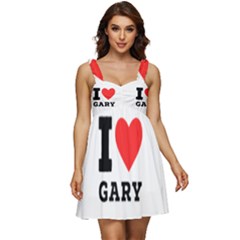 I Love Gary Ruffle Strap Babydoll Chiffon Dress by ilovewhateva