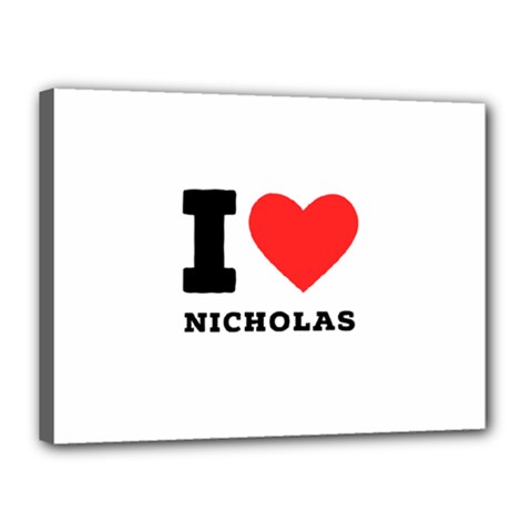 I Love Nicholas Canvas 16  X 12  (stretched) by ilovewhateva