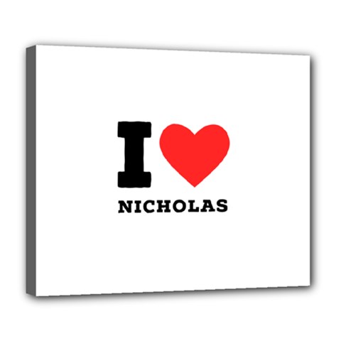 I Love Nicholas Deluxe Canvas 24  X 20  (stretched) by ilovewhateva