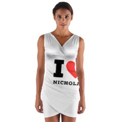 I Love Nicholas Wrap Front Bodycon Dress by ilovewhateva