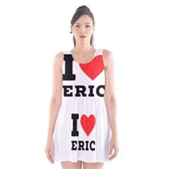 I love eric Scoop Neck Skater Dress