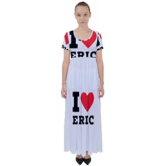 I love eric High Waist Short Sleeve Maxi Dress
