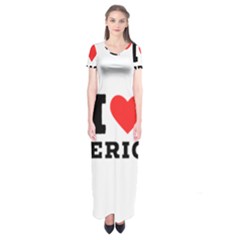 I love eric Short Sleeve Maxi Dress