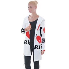 I love eric Longline Hooded Cardigan