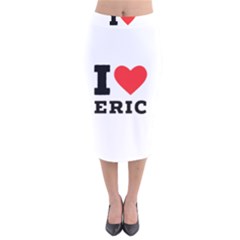 I love eric Velvet Midi Pencil Skirt