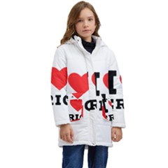 I love eric Kid s Hooded Longline Puffer Jacket