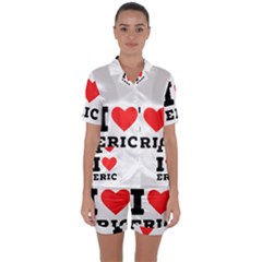 I love eric Satin Short Sleeve Pajamas Set