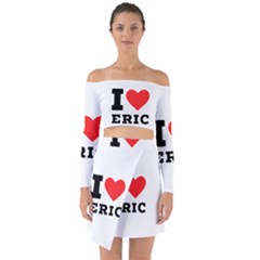 I love eric Off Shoulder Top with Skirt Set