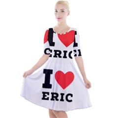 I love eric Quarter Sleeve A-Line Dress