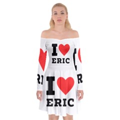 I love eric Off Shoulder Skater Dress