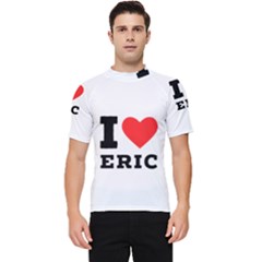 I love eric Men s Short Sleeve Rash Guard