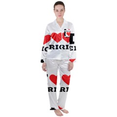 I love eric Women s Long Sleeve Satin Pajamas Set	