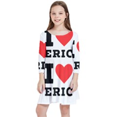 I love eric Kids  Quarter Sleeve Skater Dress