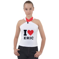 I Love Eric Cross Neck Velour Top by ilovewhateva