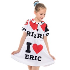 I love eric Kids  Short Sleeve Shirt Dress