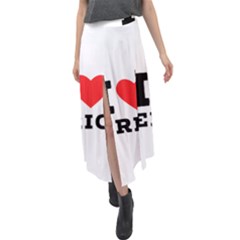 I Love Eric Velour Split Maxi Skirt