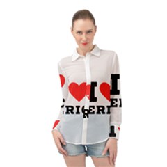 I love eric Long Sleeve Chiffon Shirt