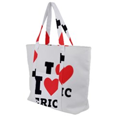 I love eric Zip Up Canvas Bag