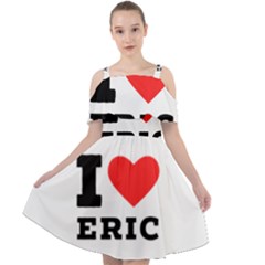 I love eric Cut Out Shoulders Chiffon Dress