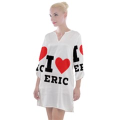 I love eric Open Neck Shift Dress