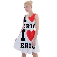 I love eric Knee Length Skater Dress