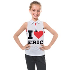 I love eric Kids  Sleeveless Polo Tee