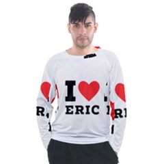 I love eric Men s Long Sleeve Raglan Tee