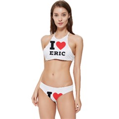 I love eric Banded Triangle Bikini Set