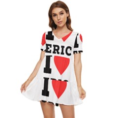 I love eric Tiered Short Sleeve Babydoll Dress