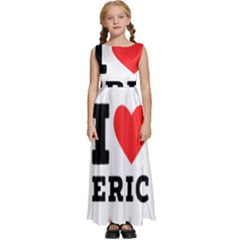 I love eric Kids  Satin Sleeveless Maxi Dress