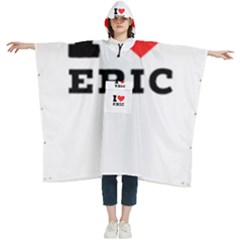 I love eric Women s Hooded Rain Ponchos