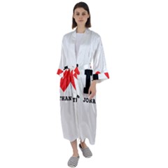 I Love Jonathan Maxi Satin Kimono by ilovewhateva