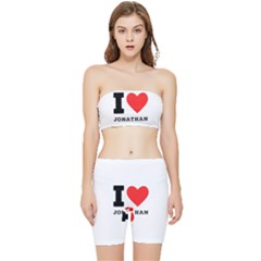 I Love Jonathan Stretch Shorts And Tube Top Set by ilovewhateva