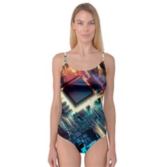 Ai Generated Motherboard City Technology Tech Cpu Camisole Leotard  by Jancukart