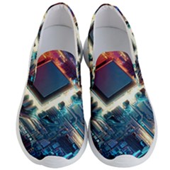 Ai Generated Motherboard City Technology Tech Cpu Men s Lightweight Slip Ons by Jancukart