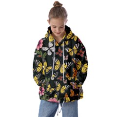 Flowers Butterfly Blooms Flowering Spring Kids  Oversized Hoodie by Jancukart