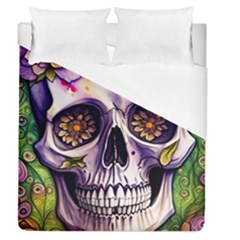 Gothic Sugar Skull Duvet Cover (queen Size) by GardenOfOphir