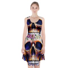 Bone Skull Floral Racerback Midi Dress by GardenOfOphir