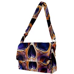 Bone Skull Floral Full Print Messenger Bag (s) by GardenOfOphir