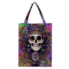 Dead Cute Skull Floral Classic Tote Bag