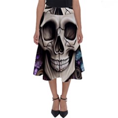 Skull Bones Perfect Length Midi Skirt