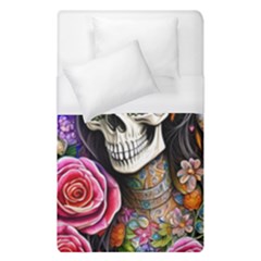 Sugar Skull Duvet Cover (single Size) by GardenOfOphir