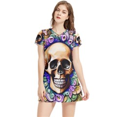 Gothic Skull Women s Sports Skirt