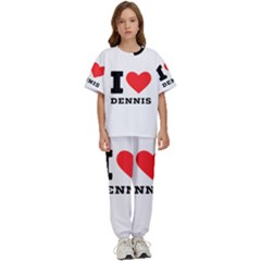 I Love Dennis Kids  Tee And Pants Sports Set by ilovewhateva