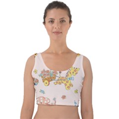 Mohanad Fa Velvet Crop Top by mohanadfa