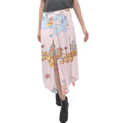 Mohanad Fa Velour Split Maxi Skirt