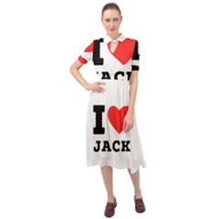 I Love Jack Keyhole Neckline Chiffon Dress by ilovewhateva