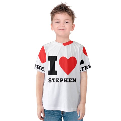 I Love Stephen Kids  Cotton Tee by ilovewhateva