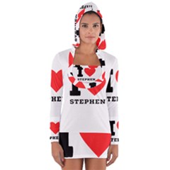 I Love Stephen Long Sleeve Hooded T-shirt by ilovewhateva