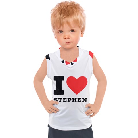 I Love Stephen Kids  Sport Tank Top by ilovewhateva